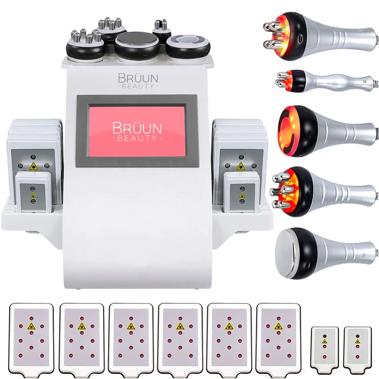 BRÜUN 6 in 1 Cavitation Machine Body Sculpting Laser Lipo Ultrasound for Body Fat Removal for Beauty Salon & Spa Equipment