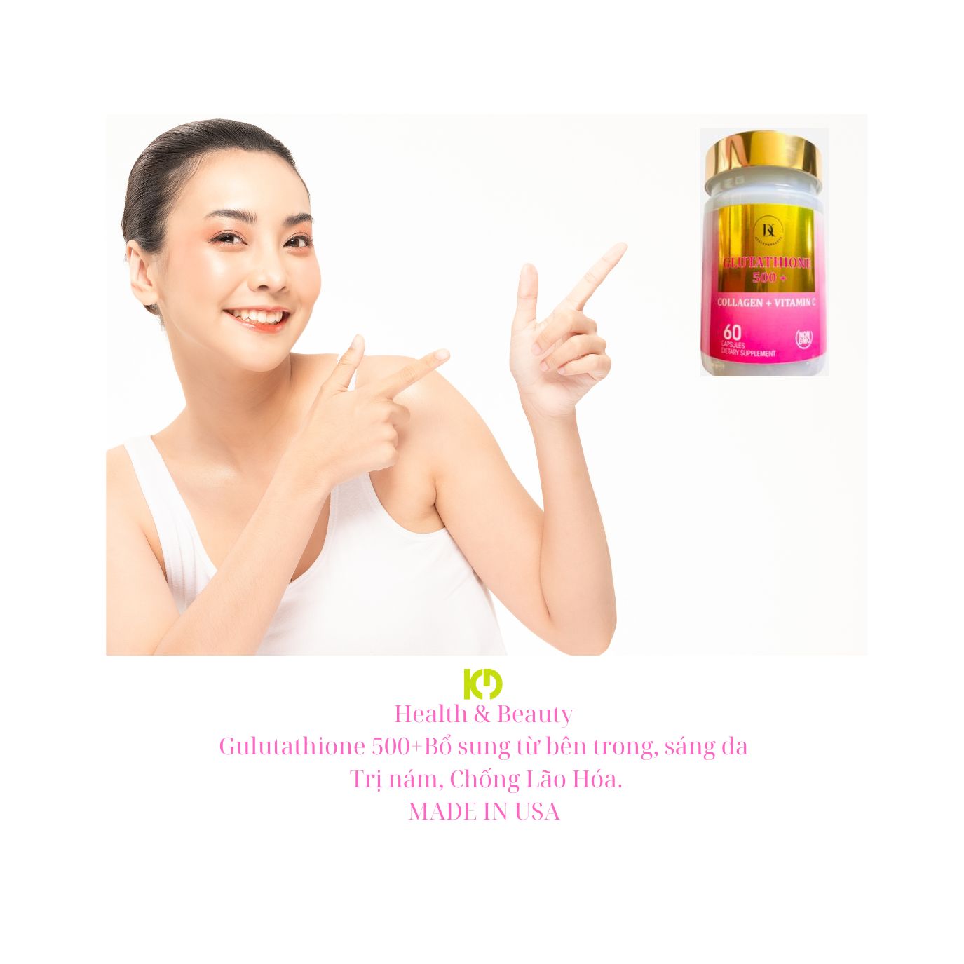 L-GLUTATHIONE 500+ COLLAGEN + VITAMIN C