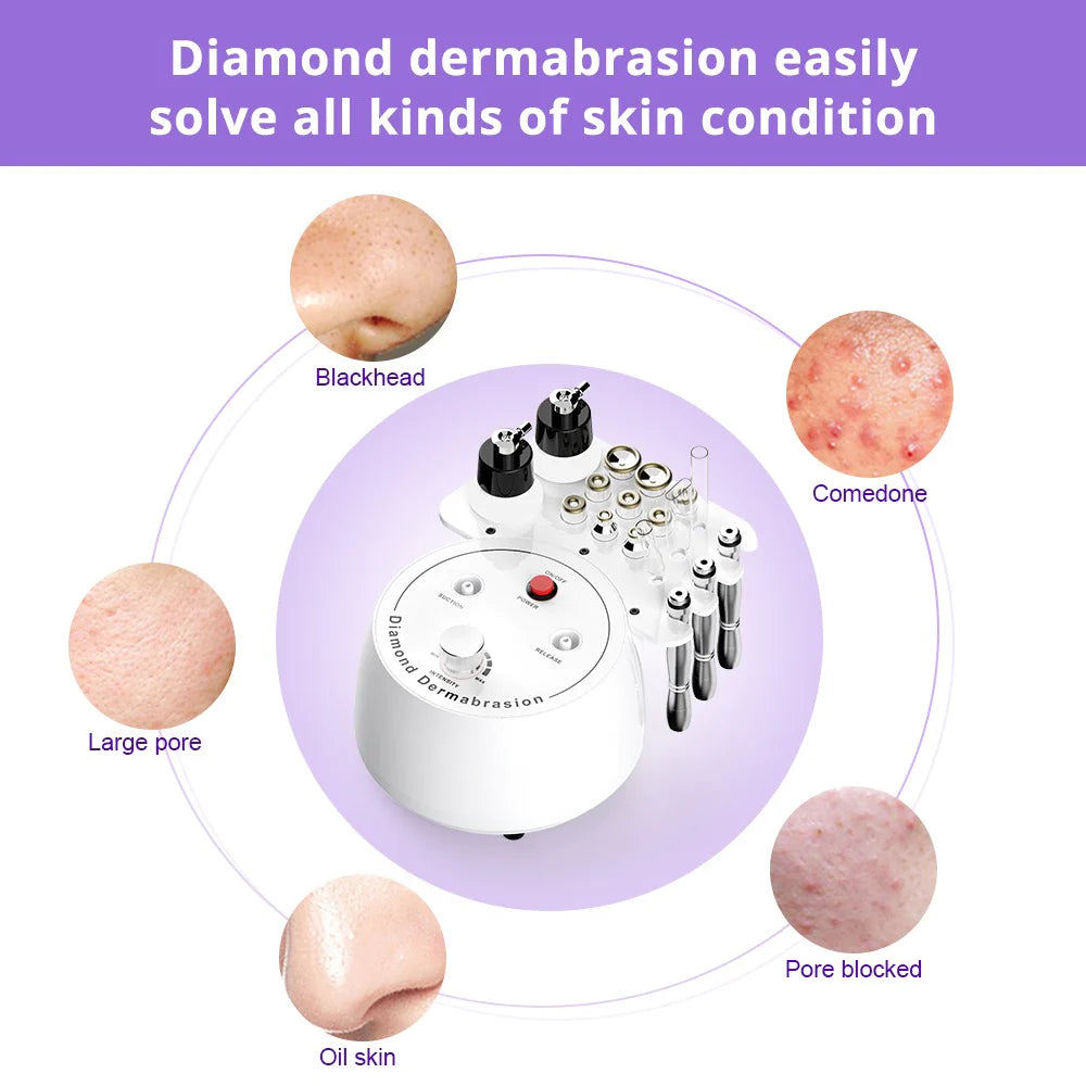 BRÜUN 3 in1 Diamond Microdermabrasion Dermabrasion Machine Tool Skin Peeling Face Care